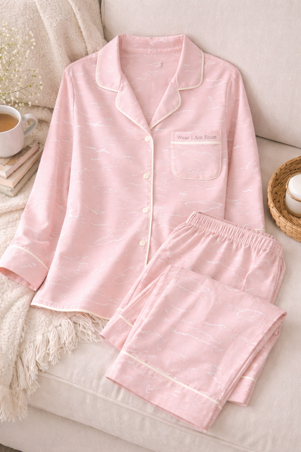 Pink Blush (Powder Pink and White)